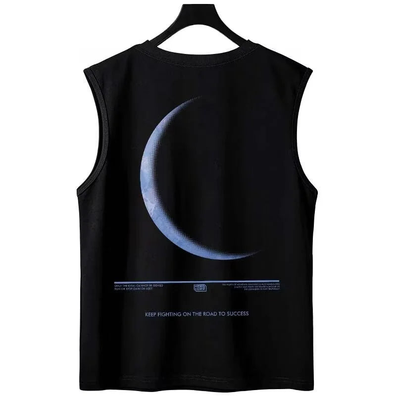 Glitchcore Aesthetic drop – Summer Goth Graphic Tank Tops Men Hip Hop Fashion Sleeveless