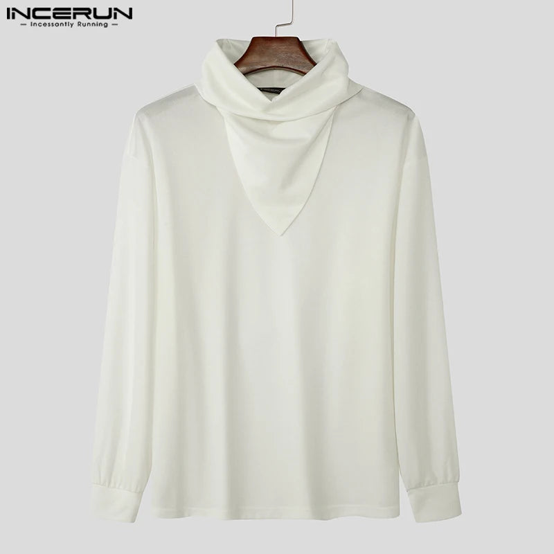 Fashion Casual Style Tops Incerun New Mens Pile Collar Design Hoodies
