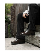 Commute Business Casual Derby Shoes Men Women Streetwear Fashion Hip Hop PU Leather Shoes Couple Shoe