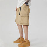 summer new american retro cargo shorts for men casual multi pocket baggy y2k shorts streetwear hip hop embroidery short cargo baggy cargo bottoms
