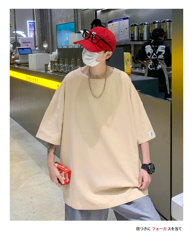 Anime Streetwear top – T Shirt Oversized Cotton Men Fashion Mens Summer Tshirts Ove