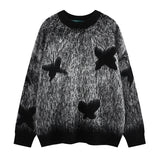 hip hop knitted pullover, bold design pullover, cozy fashion fit, stylish street outfit, modern aesthetic appeal