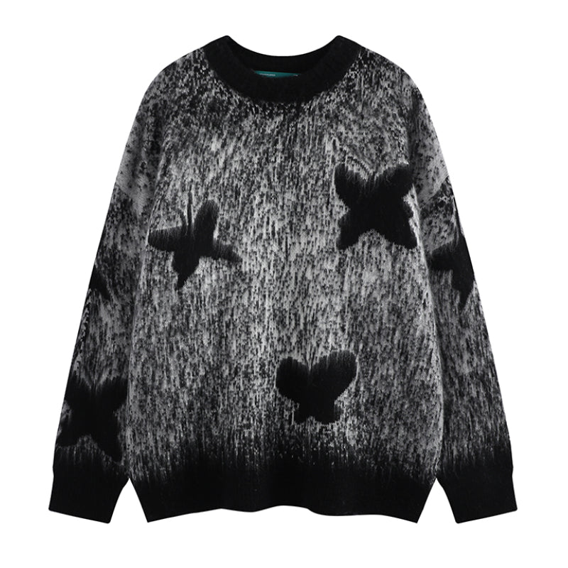 grunge pullover streetwear, modern knitwear, cozy fashion fit, stylish street outfit, modern aesthetic appeal