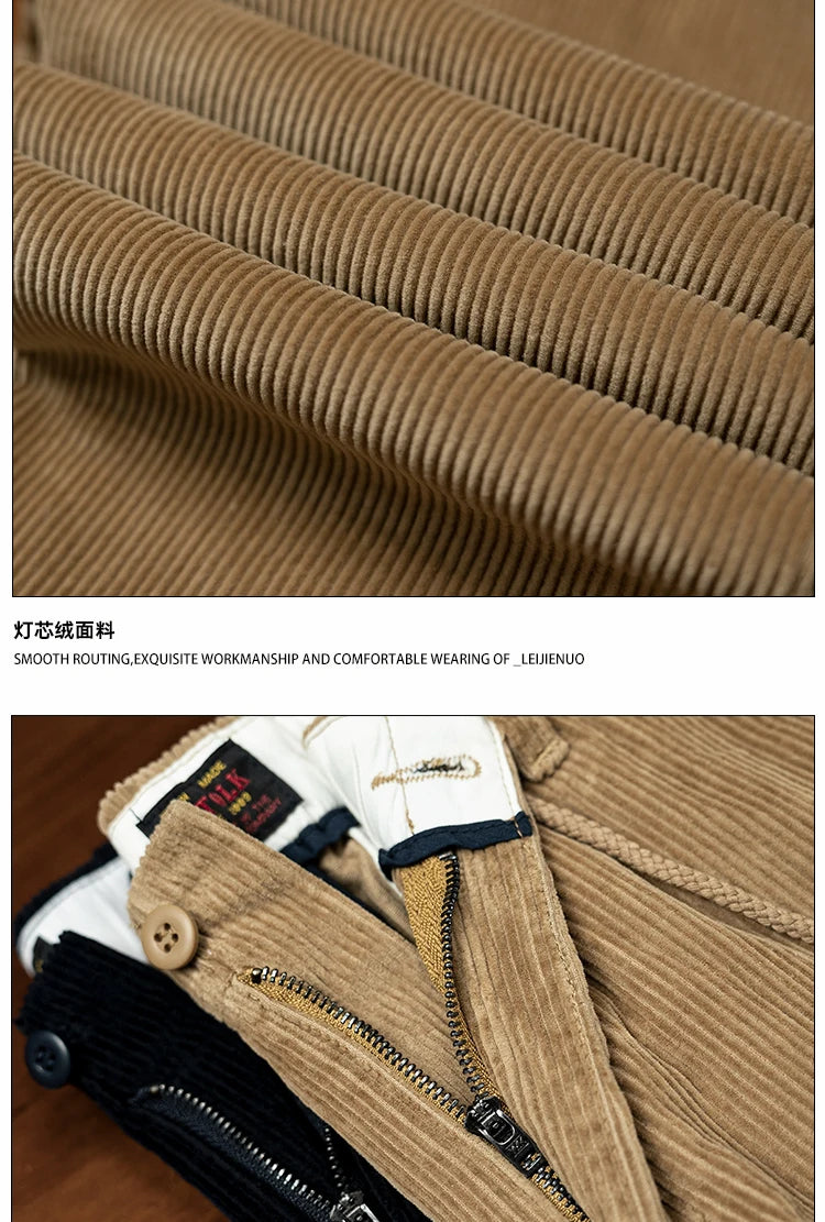 men american retro casual pure cotton corduroy pants japanese streetwear amikaji fashion straight cargo pant trouser unique cargo style 2005