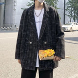 Small Fragrance Suit Mens Jacket Lazy Wind Ruffian Handsome Korean Ver