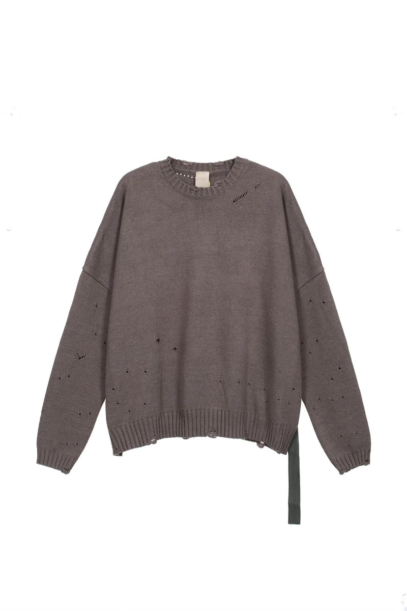 techwear flame knit sweater with structured oversized fit, ideal for cold streetwear layers, men’s streetwear clothing piece 