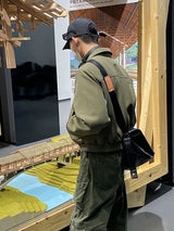 high street y2k men set casual loose lapel jacket hip hop multi pocket overalls 2 piece spring autumn fashion couple suit trend unique default style 4590