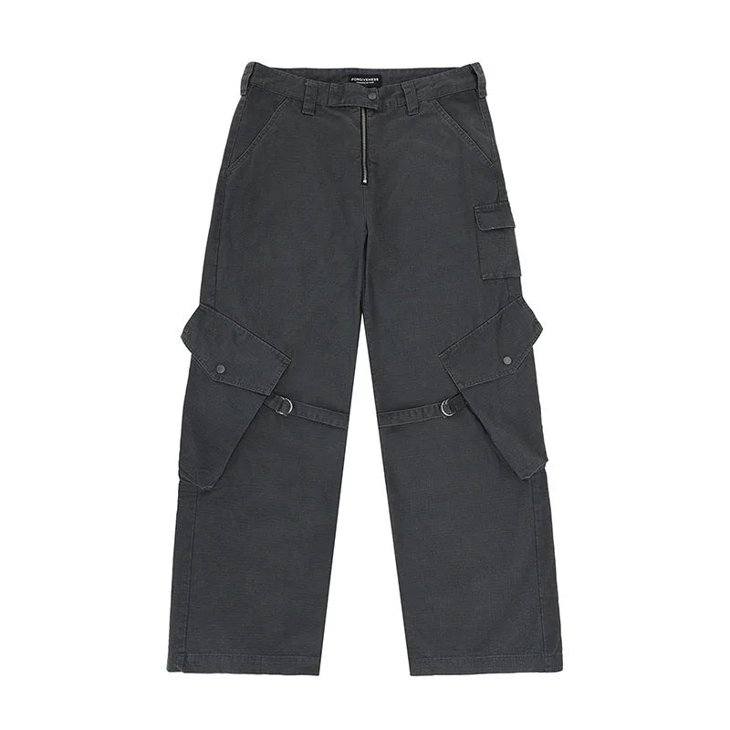 cargo pants with wide legs multi-pocket cargos