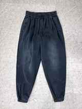 harajuku fashion harem pants mens printed cargo jeans vintage elastic waistband baggy jeans hip hop streetwear men clothing unique cargo style 1621