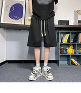 korean style niche casual shorts men summer workwear five point pants design trendy brand loose couple style retro sports pants unique shorts style 2169