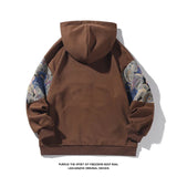 Spring Autumn New Mens Hoodies Embroidered Patterns Loose Fashion Kore