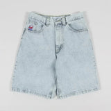 retro deep blue polar big boy baggy jeans mens women gothic wide leg trouser y2k hip hop cartoon embroidery streetwear jeans unique jeans style 4021