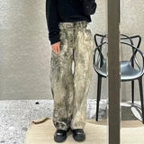camouflage speckled digital printed jeans for men and women straight casual baggy denim trousers ropa hombre loose cargo pants military streetwear pants