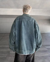 Autumn Korean Denim Coats Stand Collar Denim Sweatshirt Jacket High St