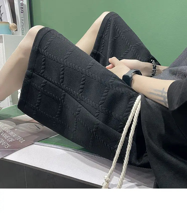 korean style niche casual shorts men summer workwear five point pants design trendy brand loose couple style retro sports pants unique shorts style 2158