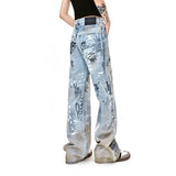 men baggy jeans graffiti printed loose straight denim pants luxury designer jeans male streetwear hip hop jeans trousers y2k denim street jeans