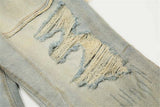mens fashion ripped jeans blue straight baggy jeans trousers luxury loose casual distressed denim pants male unique jeans style 6058