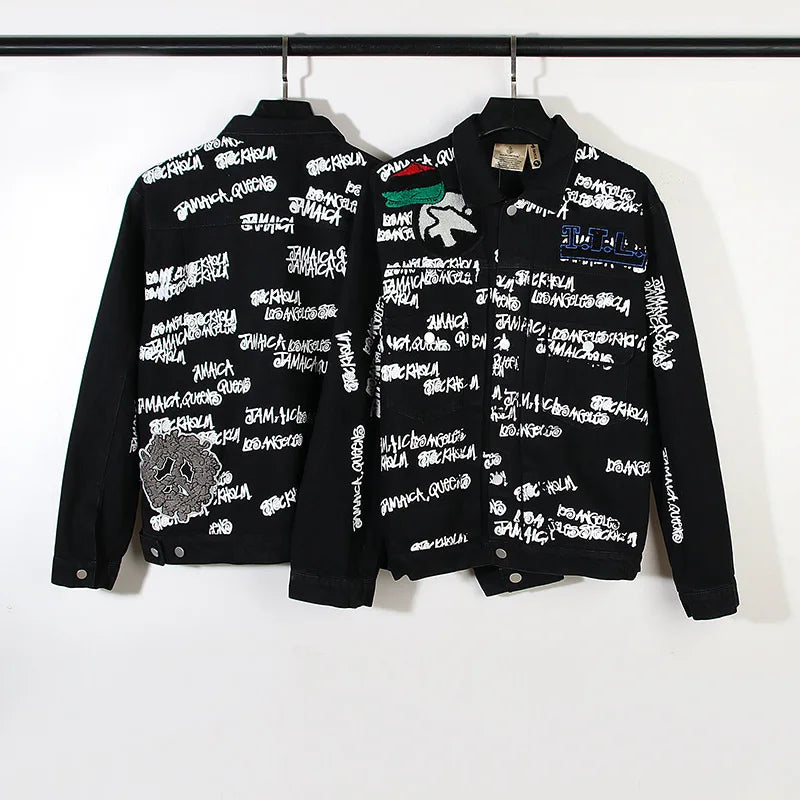 oversized fit featuring new 2023 gentleman men flocking legacy artistic letters denim heavy baseball coats jackets abstract digital coat warm 619 design – premium quality jacket for men