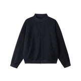 Stand Collar Half Zipper Pullover Casual Sweatshirt Men Women Streetwe