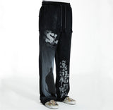 new arrival ssaint louis dirty old graffiti printed drawstring sanitary pants casual sport pants unique default style 6154