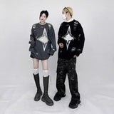 oversized flame jumper, 2025 fashion trend, fire knit jumper in oversized streetwear fashion