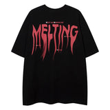 Anime Chrome logo – Men Short Sleeve T Shirts Letter Reflection Print Tshirt Hig