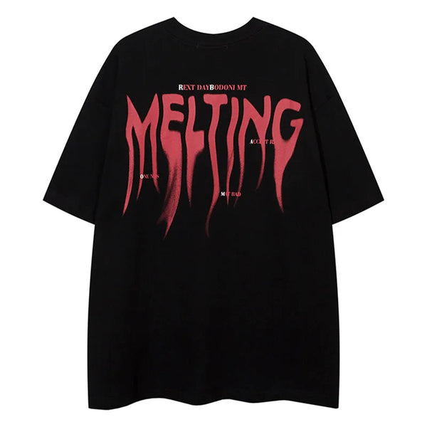 Anime Chrome logo – Men Short Sleeve T Shirts Letter Reflection Print Tshirt Hig