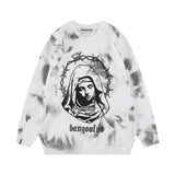 varsity flame pullover for men with bold graphic knit design, perfect for 2025 fashion, street fashion menswear trend for sea