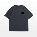 Skatercore Chrome print – Hip Hop Street Personality Letter Print Round Neck Short