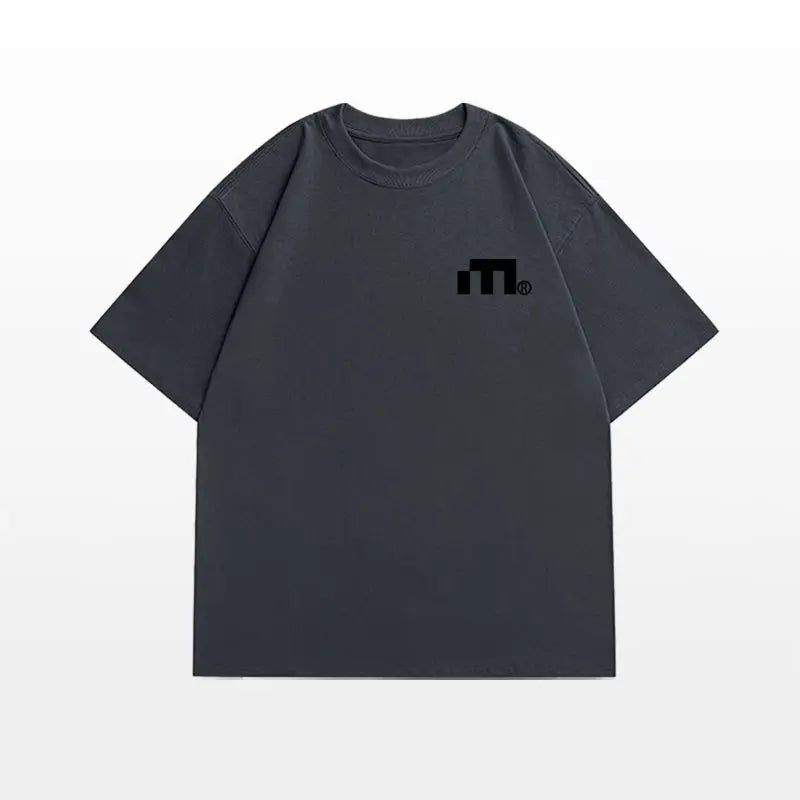 Skatercore Chrome print – Hip Hop Street Personality Letter Print Round Neck Short