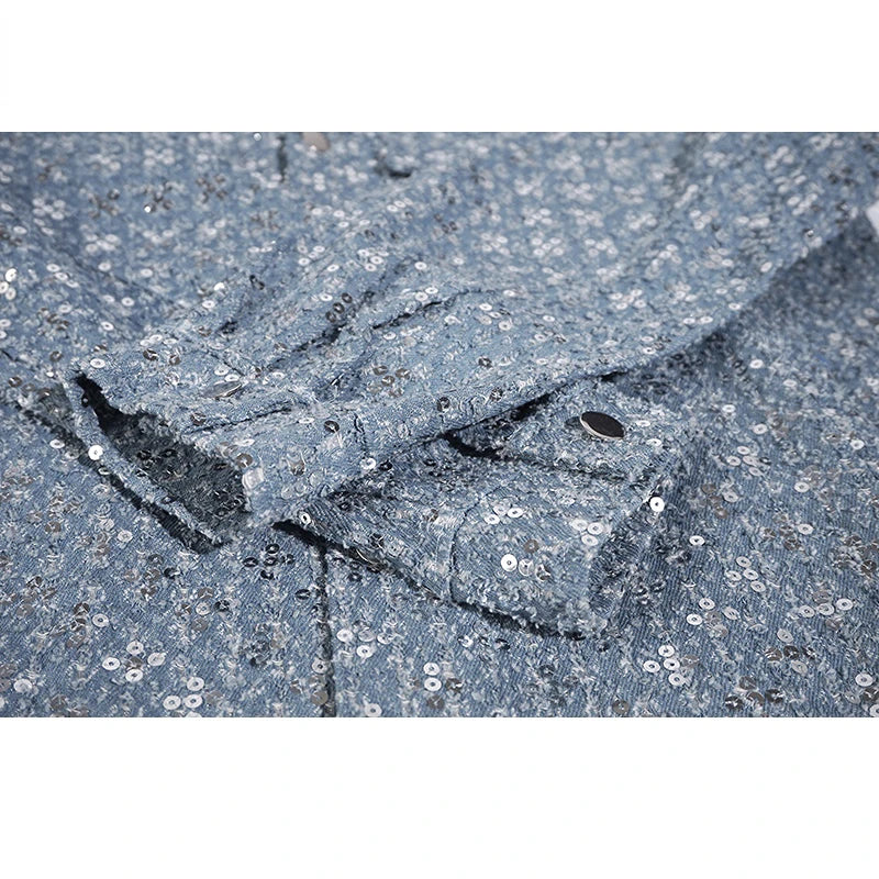 hip hop sequins denim jacket streetwear new casual long sleeve jean coats mens autumn winter harajuku cotton outerwear nan fa - variant style 72c918 for streetwear fashion