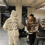 Winter Thickened American Hooded Sweatshirt Trend Is Hot Ins Printing Casual Versatile Niche Men and Women Handsome Jacket Tops