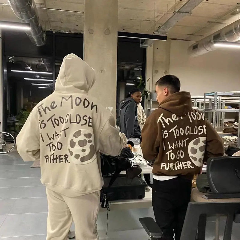 Winter Thickened American Hooded Sweatshirt Trend Is Hot Ins Printing Casual Versatile Niche Men and Women Handsome Jacket Tops