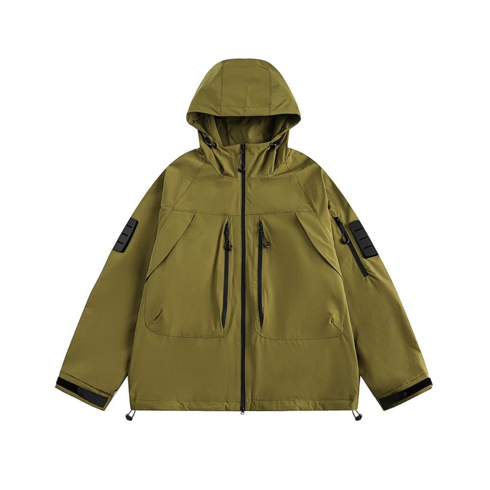 Hooded minimalist vintage puffer streetwear quilted
