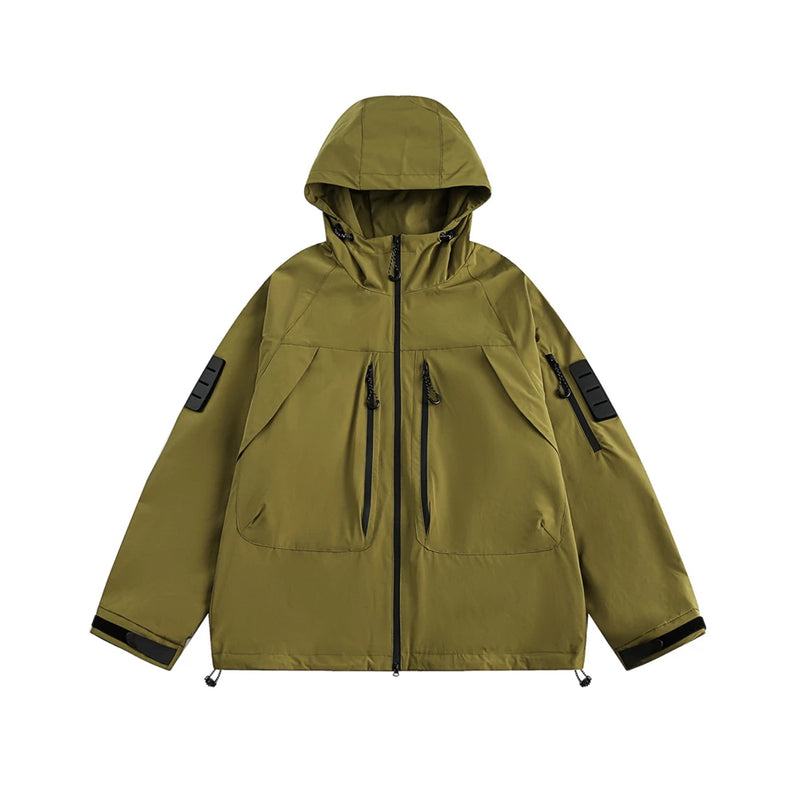 Hooded minimalist vintage puffer streetwear quilted