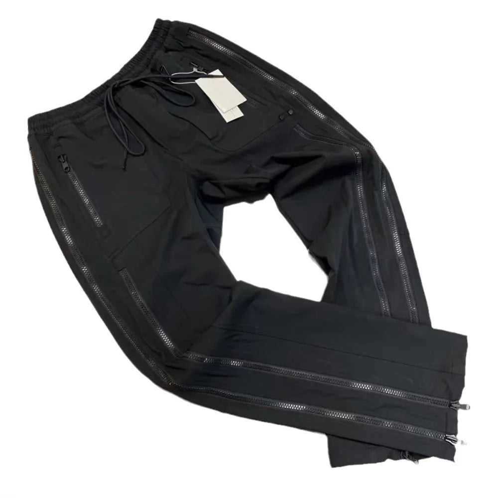 high new luxury men 2023 cotton under my car zip up comfortable nylon parkour tactical function casual pants sports cargo 385 unique cargo style 1464
