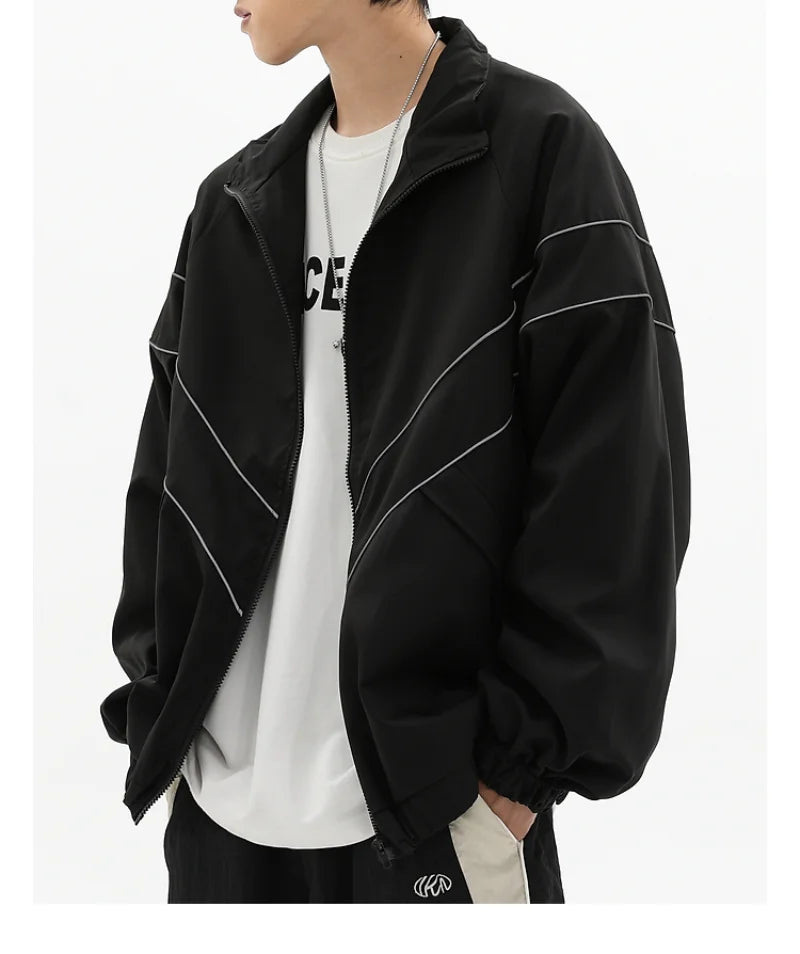 oversized grunge coat, photo-ready drip, for men, fall streetwear outfit, oversized style, layered fashion, modern aesthetic, graphic detail