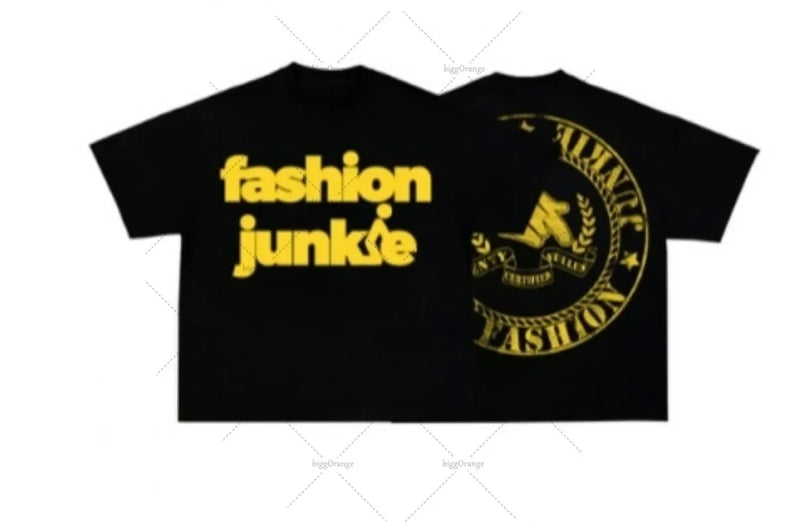 Vaporwave Chrome logo – Y2K Streetwear Gothic Straw Letters Oversized Printed T Shir