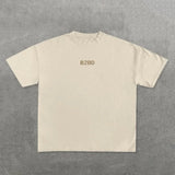 European and American Harajuku Hip-hop Retro Letter Printing Oversized Short-sleeved Tops Men Y2k Summer Street Wear Women