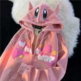 Harajuku Tee – Harajuku Devil Embroidery Hoodies Women Japanese Sweet Stree – Streetwear Fashion for Men & Women