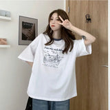 Glitchcore Oversized shirt – Summer Japanese Girly Cotton Short Sleeved T Shirt For Women