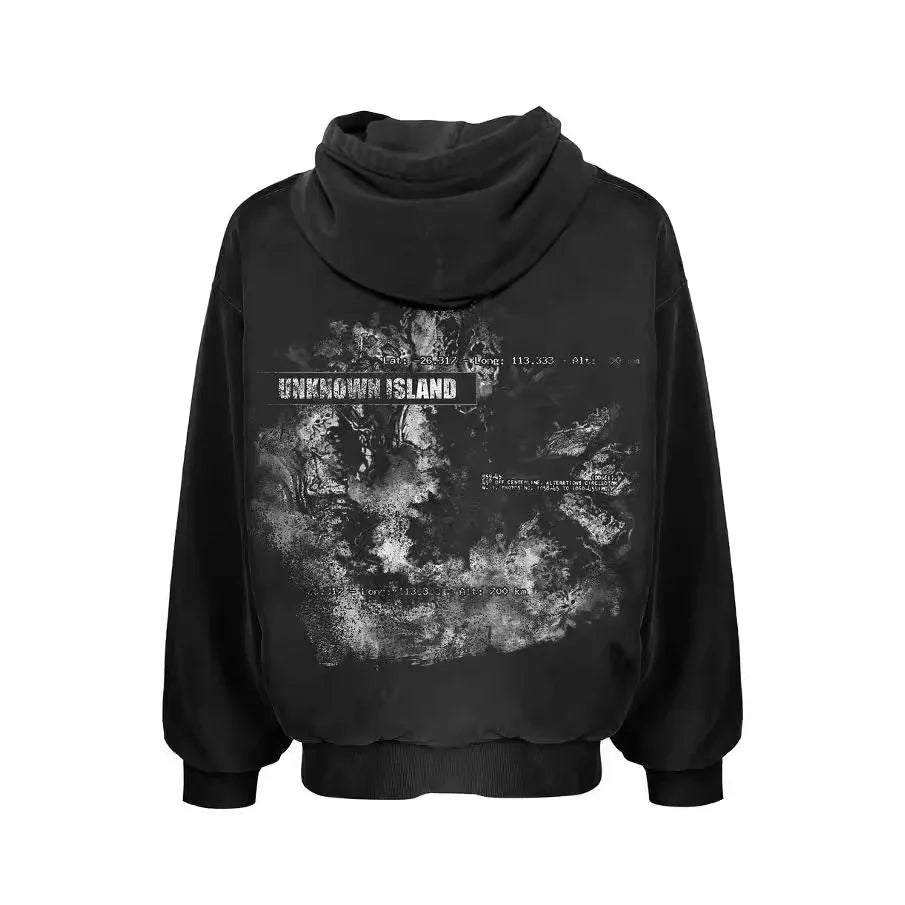 Y2k Pullover Hoodie Winter Sweatshirt Long Sleeved Tops Vintage Hip-Hop Streetwear Cartoon Printed