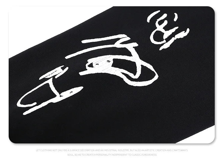 Black aesthetic hoodie with gothic horror font