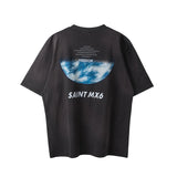 Summer Vintage Retro Anime Portrait Print High-Street Casual Loose Cotton Tops T-Shirt