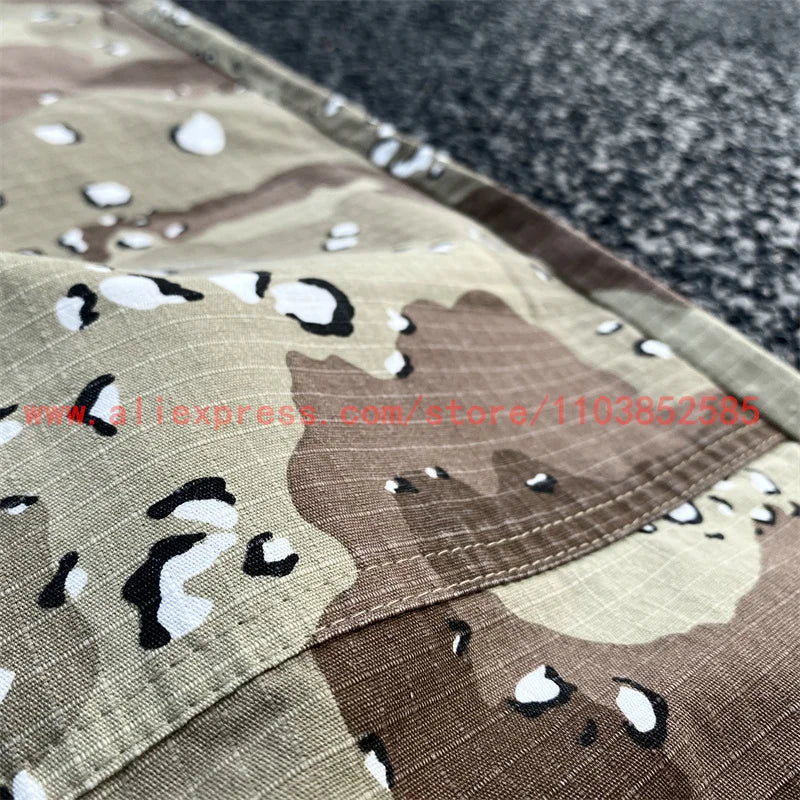 2024 new american vintage direct casual functional work pants heavy duty washed outdated logging pants desert camo high street unique default style 2974