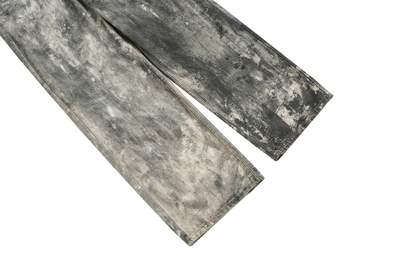 camouflage speckled digital printed jeans for men and women straight casual baggy denim trousers ropa hombre loose cargo pants unique cargo style 5848