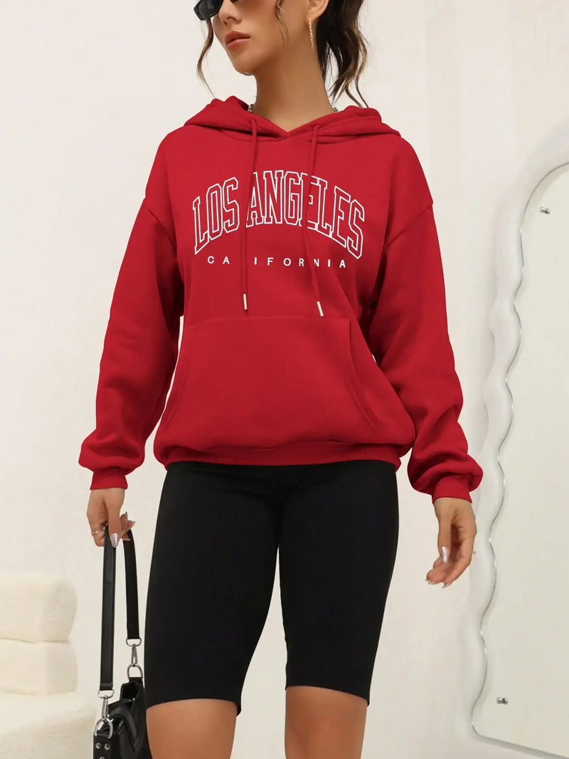 Los Angeles Art Letter Design Women Streetwear American Style Fashion