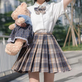 Jk Uniforms Gyaru School Uniform for Girl Student Pleated Skirt Uniform Set Women Short Sleeve Bow Tie Seifuku Japanese Style