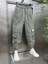 stripe decoration hip hop street harem pants outdoor casual trousers brand mens clothing casual cargo pants for men baggy trous unique cargo style 1786