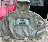 Printed Personalized Patterns Street Style Street Hooded Cardigan Long